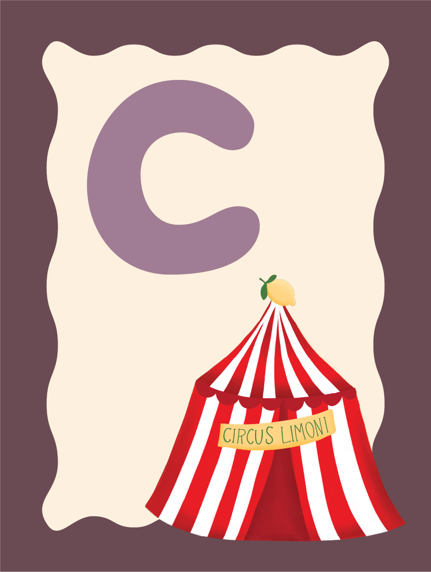Alfabetposter C - Circus Limoni