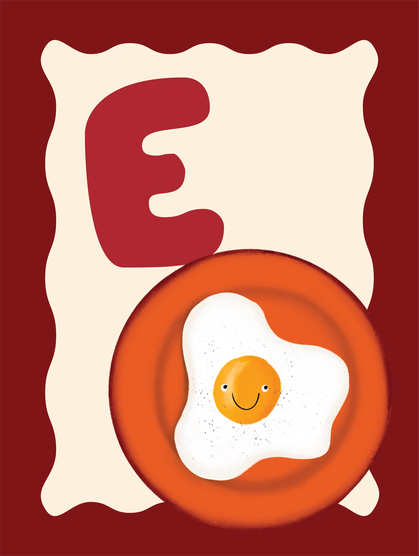 Alfabetposter E - Blij Ei