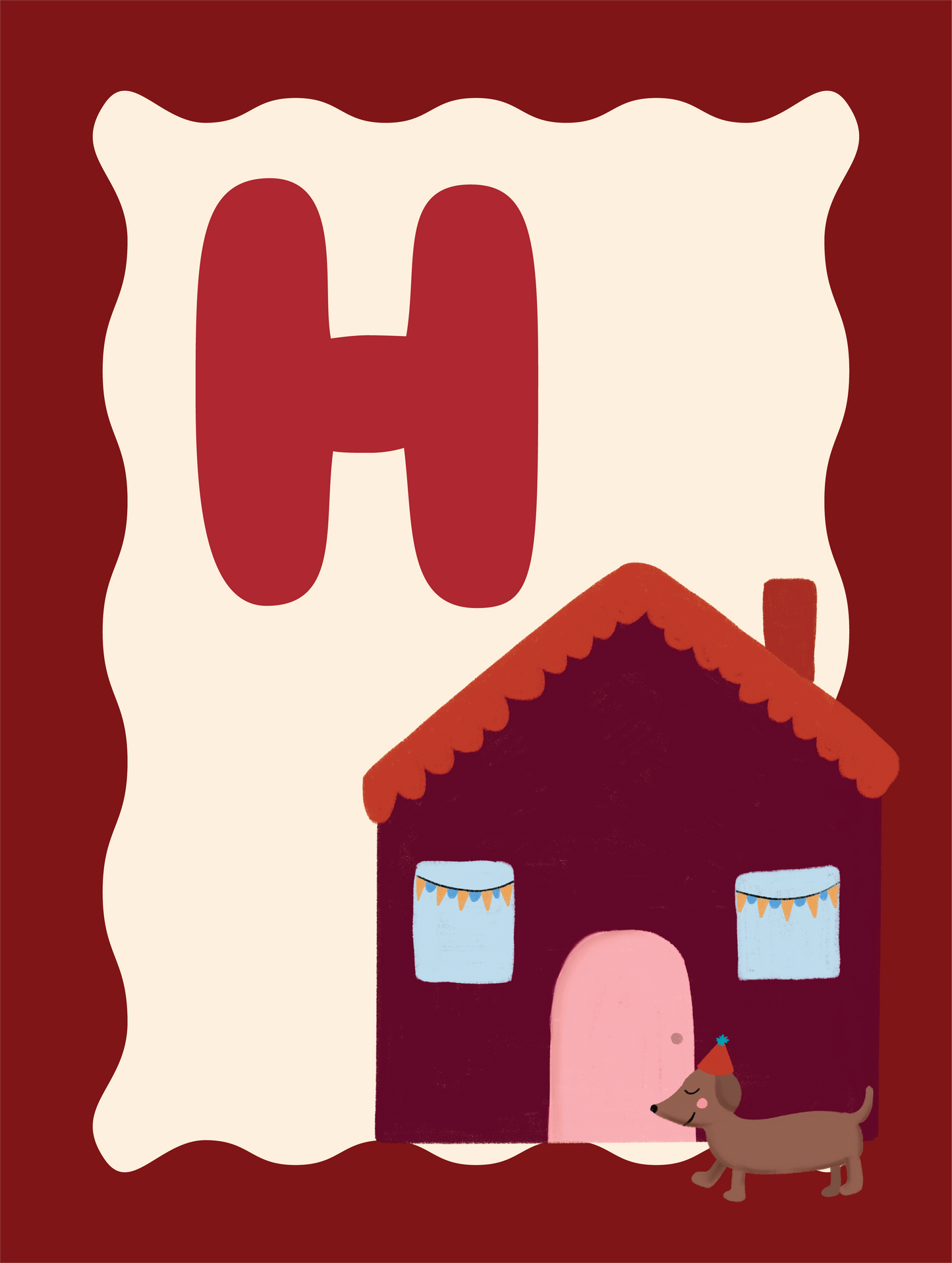 Alfabetposter H - Huiselijk Hondje