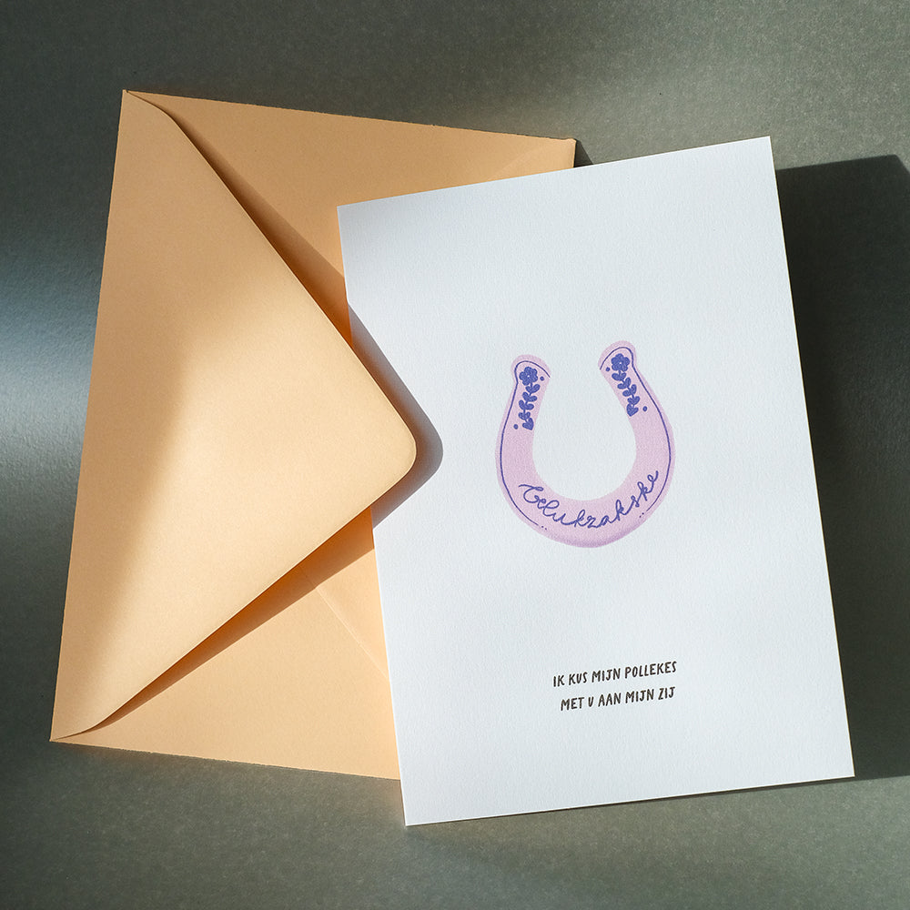 Wenskaart 'Gelukzakske'