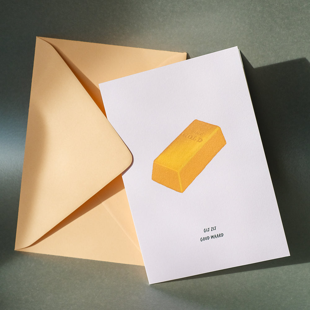 Wenskaart 'Goud Waard'