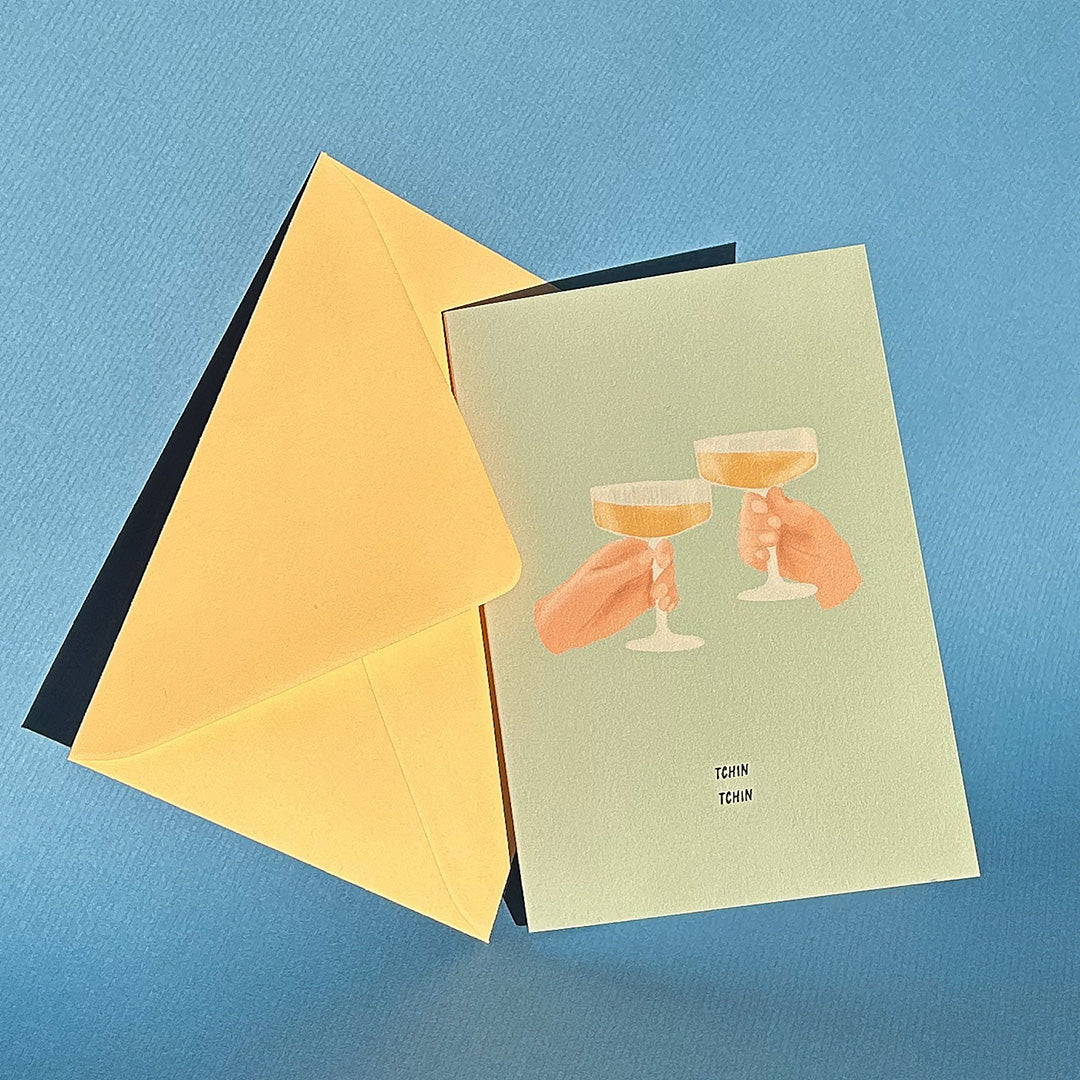Wenskaart 'Tchin Tchin'