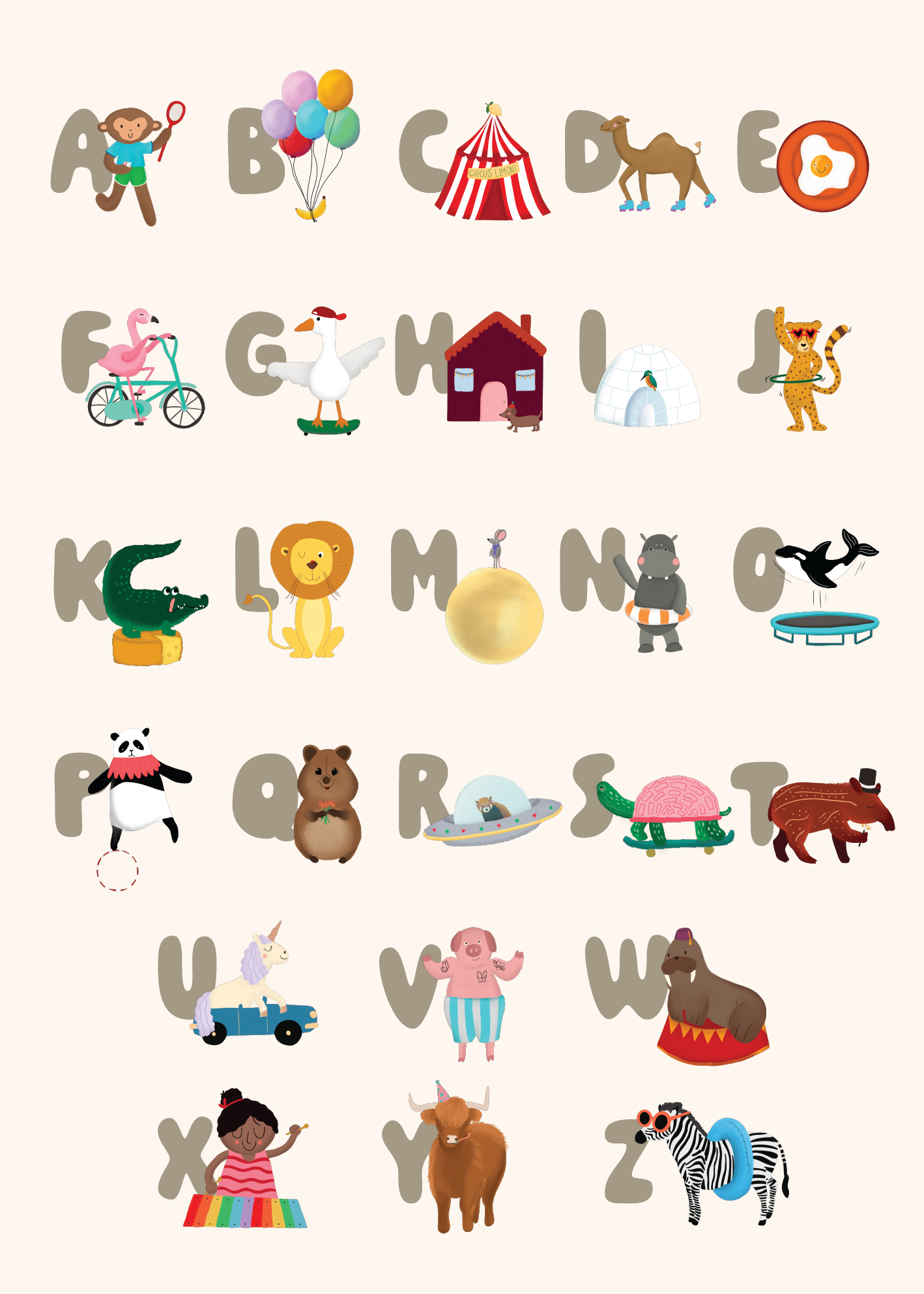 XL alfabetposter (alle letters)