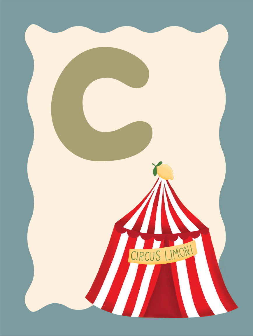 Alfabetposter C - Circus Limoni