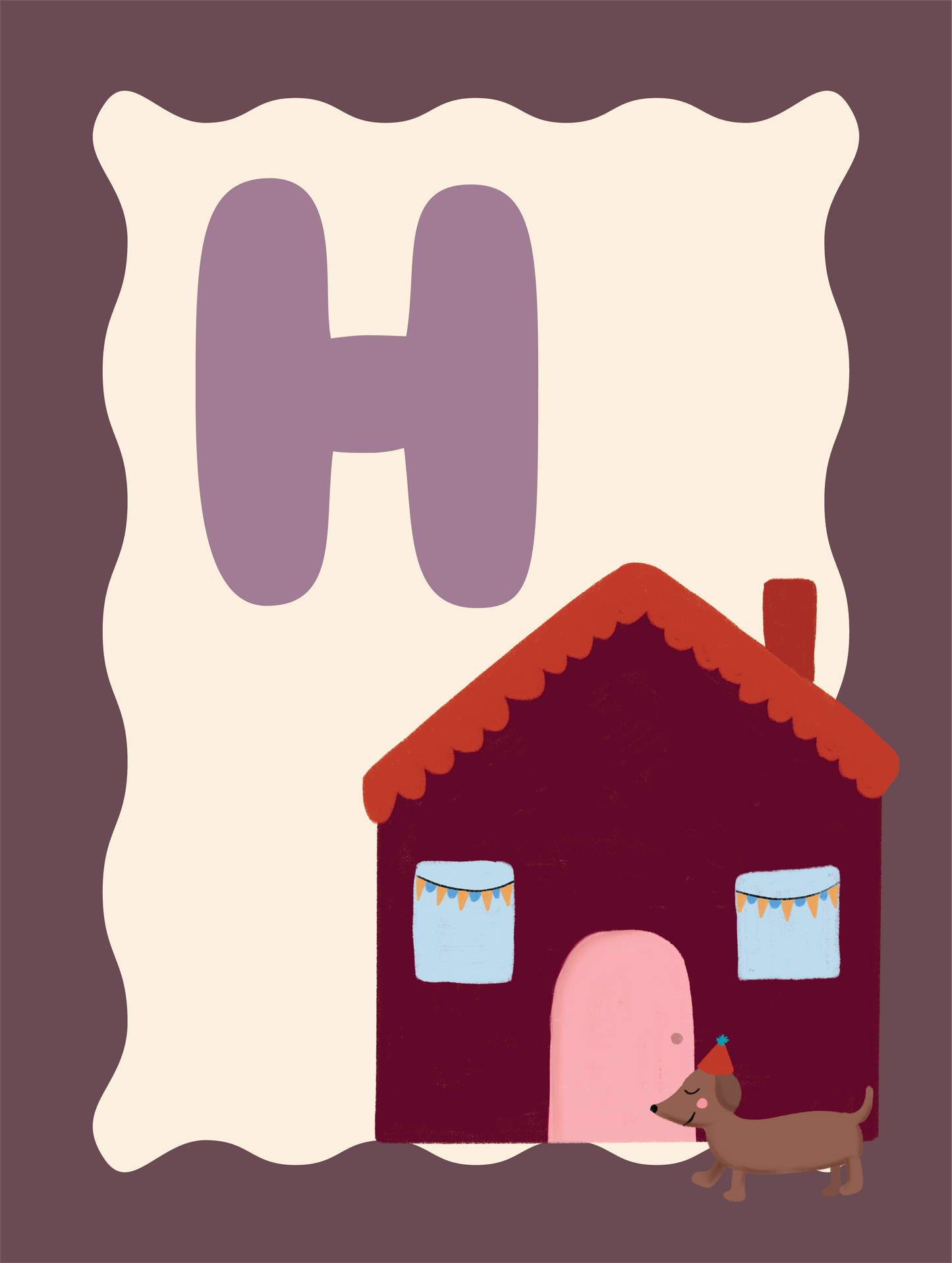 Alfabetposter H - Huiselijk Hondje