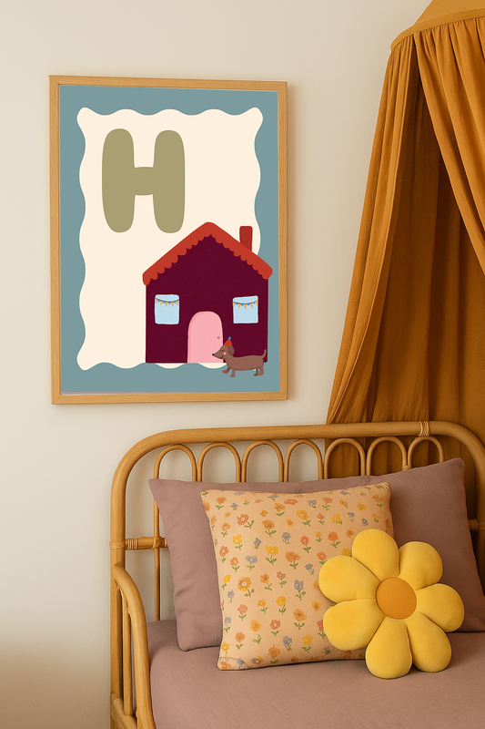 Alfabetposter H - Huiselijk Hondje