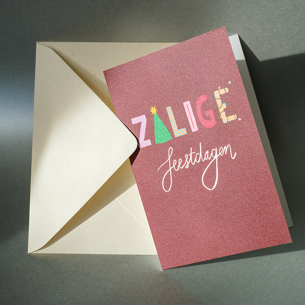 Wenskaart 'Zalige Feestdagen'